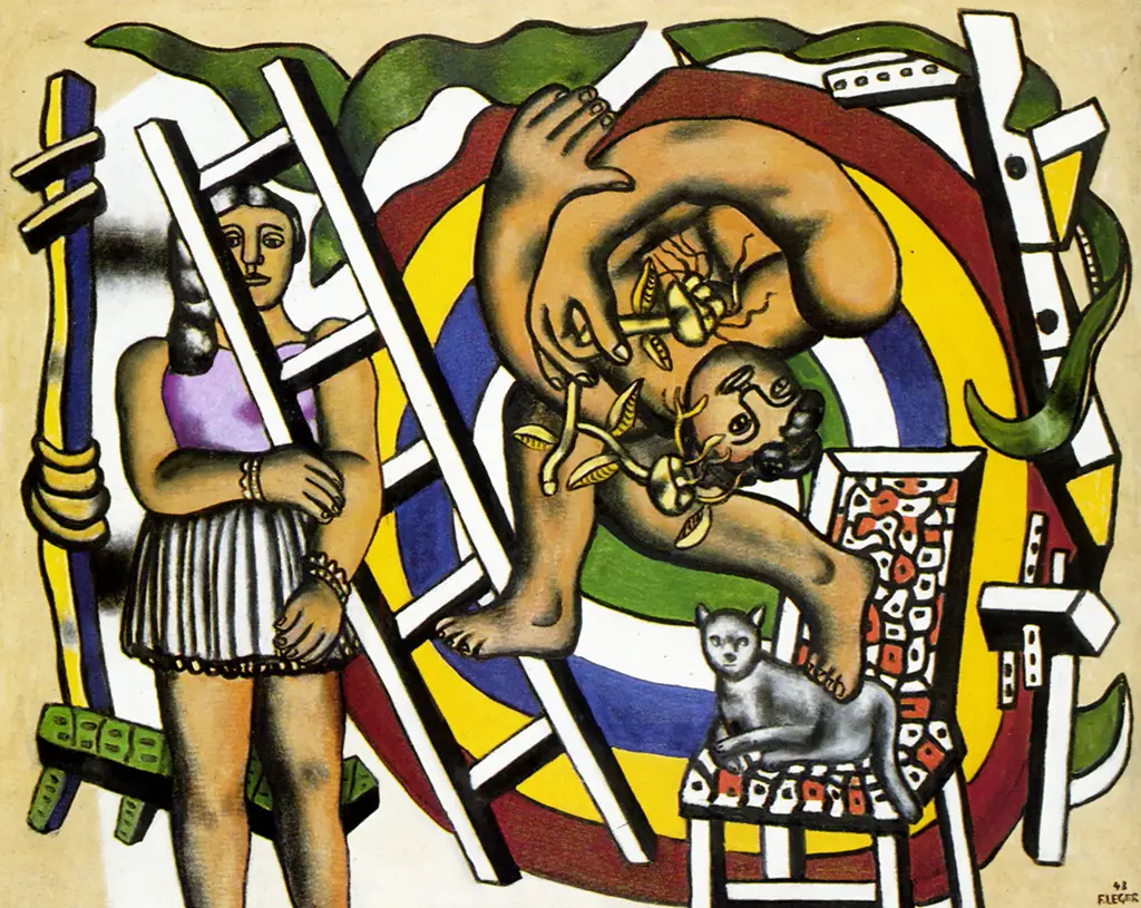 The Acrobat and his Partner in Detail Fernand Leger